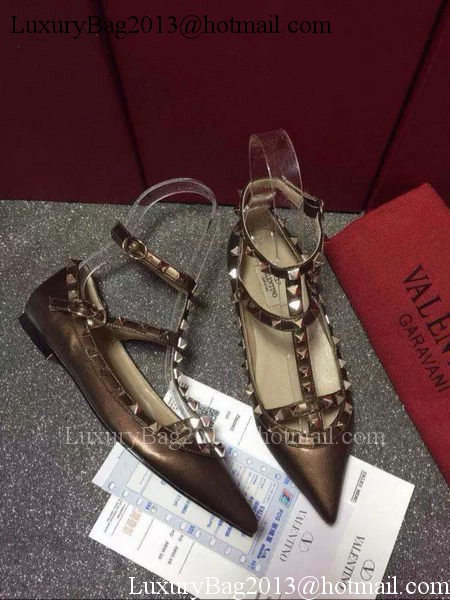 Valentino Leather Flat VT582 Bronze