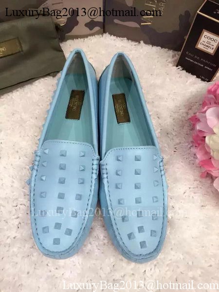 Valentino Leather Flat VT604 Light Blue