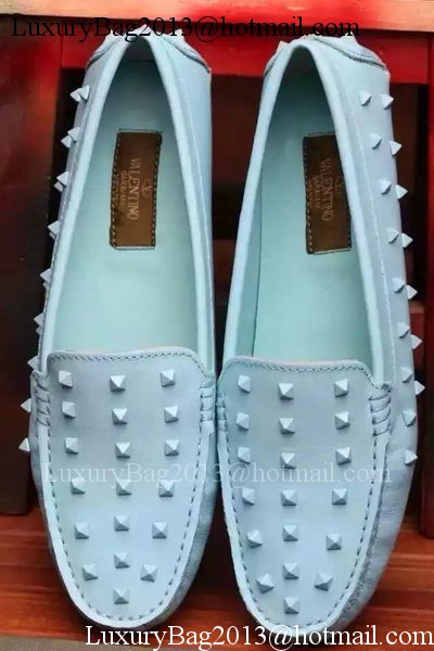 Valentino Leather Flat VT604 Light Blue