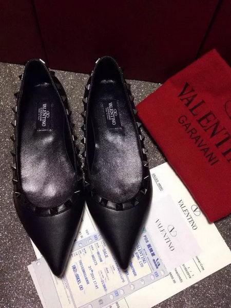 Valentino Leather Flat VT662 Black