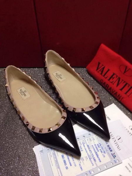 Valentino Leather Flat VT666 Black