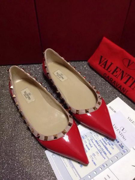 Valentino Leather Flat VT666 Red