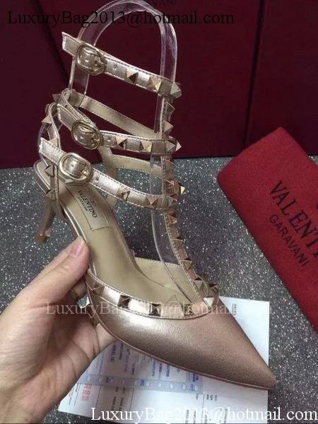 Valentino Leather Pump VT583 Gold