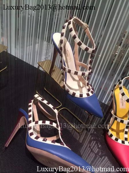 Valentino Leather Pump VT589 Blue