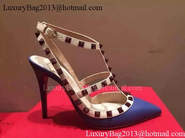 Valentino Leather Pump VT589 Blue