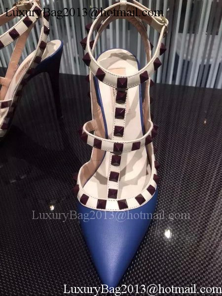 Valentino Leather Pump VT589 Blue