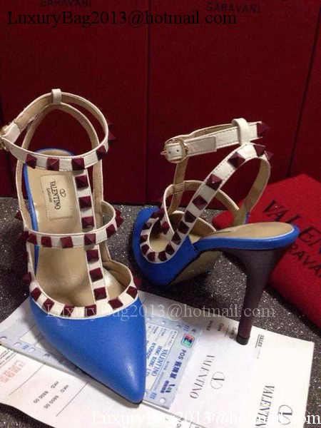 Valentino Leather Pump VT652 Blue