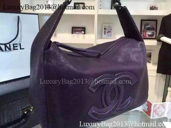 Chanel Top Original Leather Hobo Bags A92170 Purple