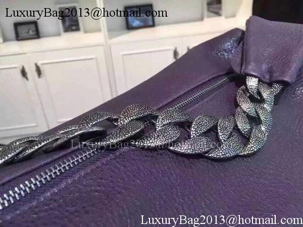 Chanel Top Original Leather Hobo Bags A92170 Purple