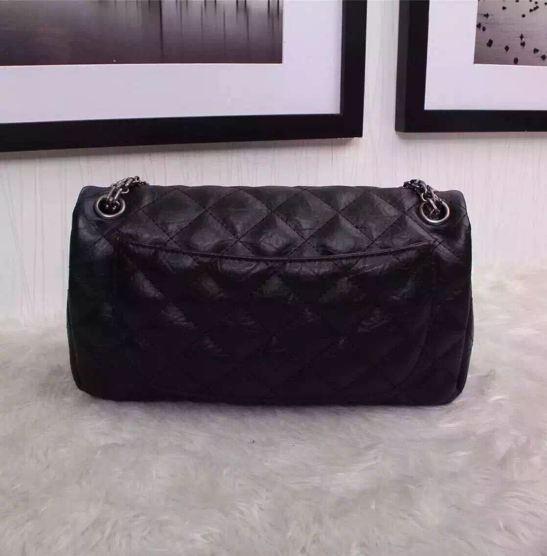 Chanel 2.55 Series Flap Bag Black A2262 Silver 