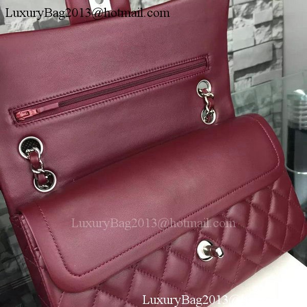 Chanel 2.55 Series Flap Bag Lambskin Leather A5024 Burgundy