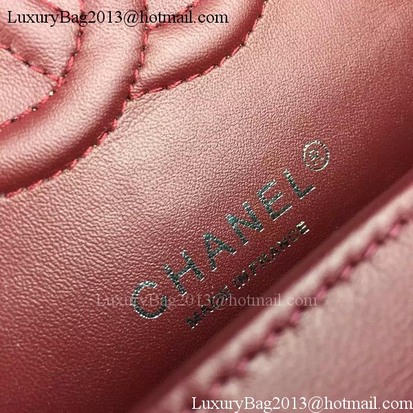 Chanel 2.55 Series Flap Bag Lambskin Leather A5024 Burgundy