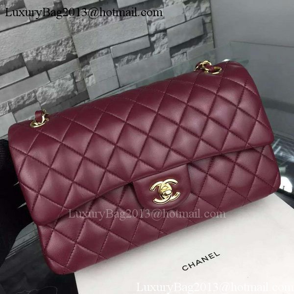 Chanel 2.55 Series Flap Bag Lambskin Leather A5024 Burgundy