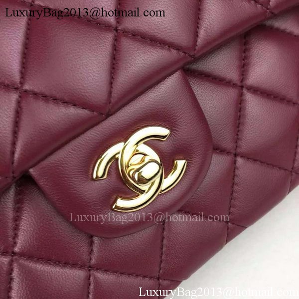 Chanel 2.55 Series Flap Bag Lambskin Leather A5024 Burgundy