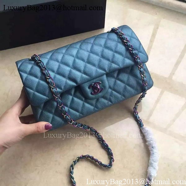 Chanel 2.55 Series Double Flap Bag Original Lambskin Leather A1112 Blue