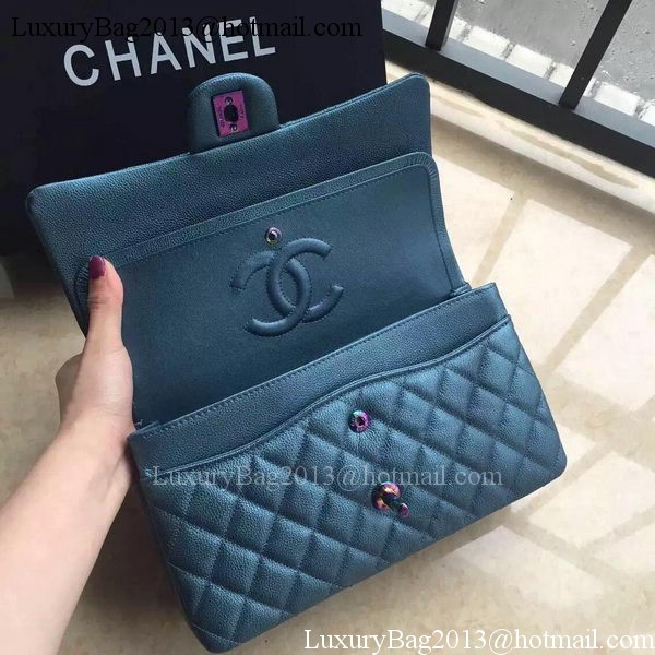 Chanel 2.55 Series Double Flap Bag Original Lambskin Leather A1112 Blue