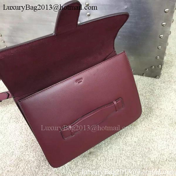 CELINE Symmetrical Bag in Original Leather C77423 Burgundy