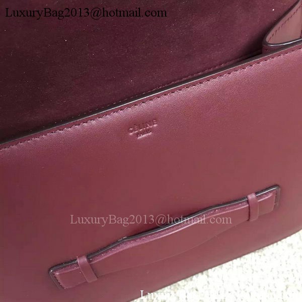 CELINE Symmetrical Bag in Original Leather C77423 Burgundy