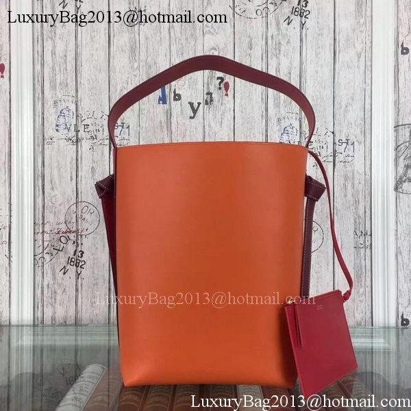 CELINE Twisted Cabas Bag C16211 Red&Orange