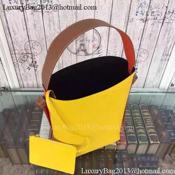 CELINE Twisted Cabas Bag C16211 Yellow&Orange