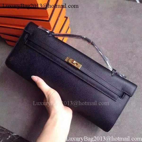 Hermes Kelly 31cm Clutch Original Leather KL31 Black