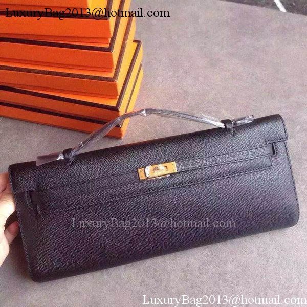 Hermes Kelly 31cm Clutch Original Leather KL31 Black