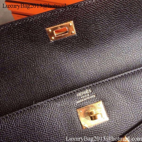 Hermes Kelly 31cm Clutch Original Leather KL31 Black