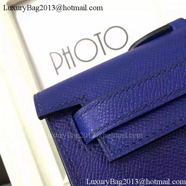 Hermes Kelly 31cm Clutch Original Leather KL31 Blue