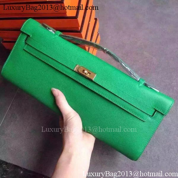 Hermes Kelly 31cm Clutch Original Leather KL31 Green