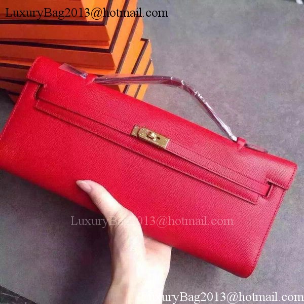 Hermes Kelly 31cm Clutch Original Leather KL31 Red