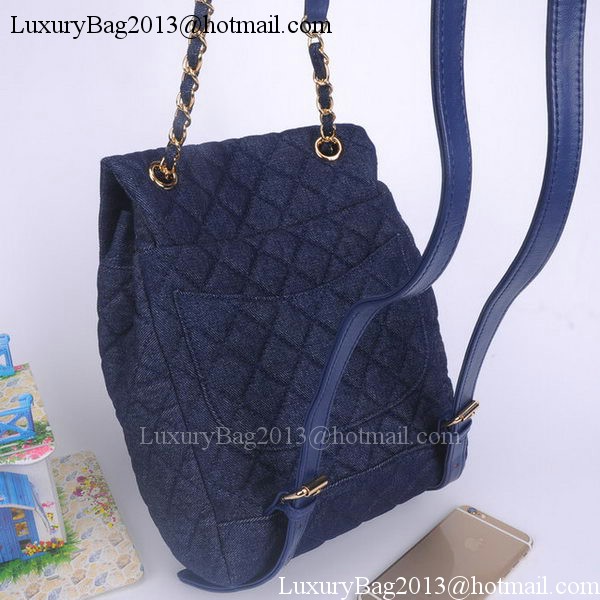 Chanel Denim Fabric Backpack A91121 RoyalBlue