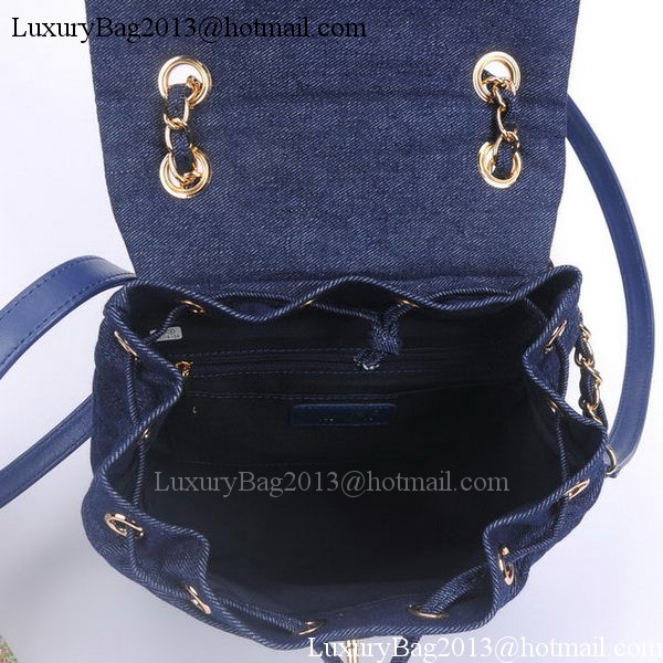 Chanel Denim Fabric Backpack A91121 RoyalBlue