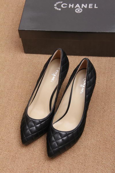 Chanel 60mm Pump Lambskin Leather CH1678 Black