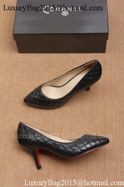 Chanel 60mm Pump Lambskin Leather CH1678 Black