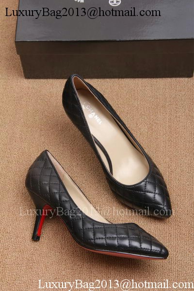 Chanel 60mm Pump Lambskin Leather CH1678 Black