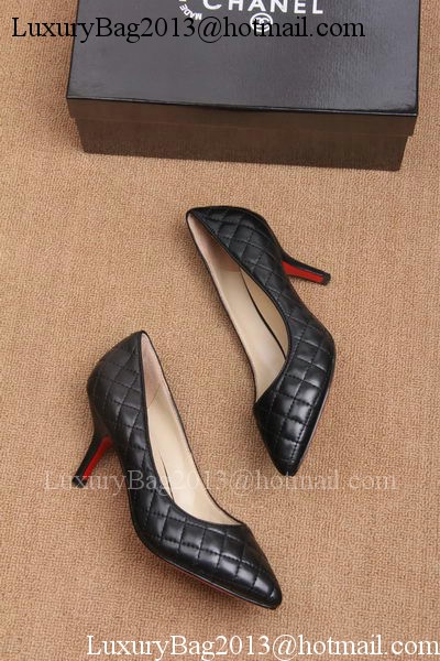 Chanel 60mm Pump Lambskin Leather CH1678 Black