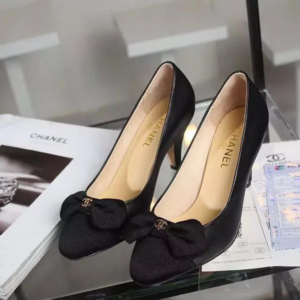 Chanel 60mm Pump Leather CH1692 Black