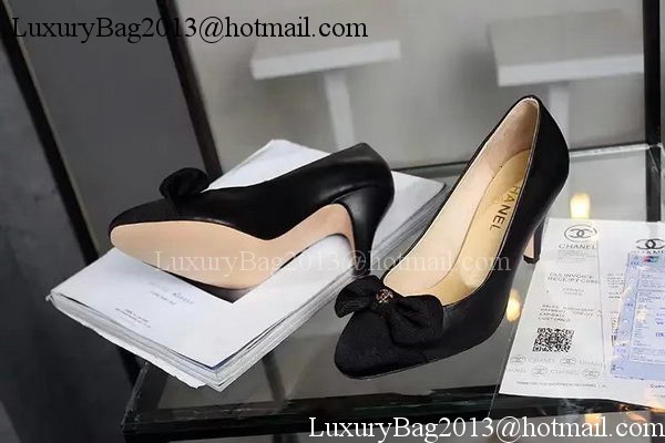 Chanel 60mm Pump Leather CH1692 Black