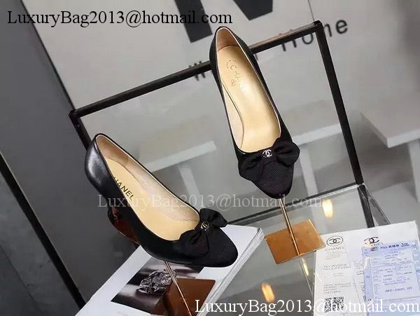 Chanel 60mm Pump Leather CH1692 Black