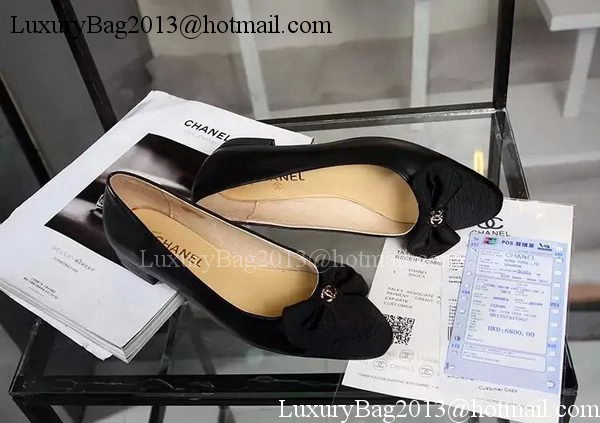 Chanel Leather Flat CH1690 Black