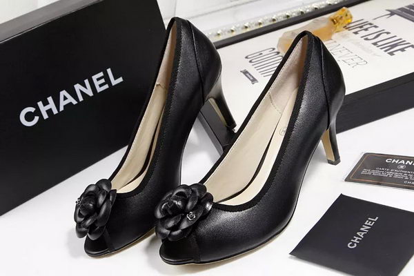 Chanel Pump Sheepskin Leather CH1673 Black