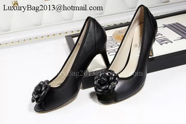 Chanel Pump Sheepskin Leather CH1673 Black