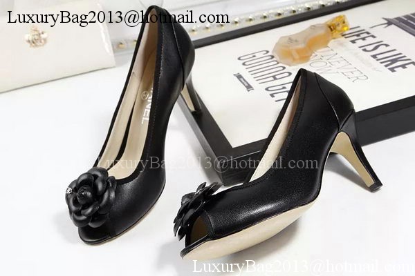 Chanel Pump Sheepskin Leather CH1673 Black