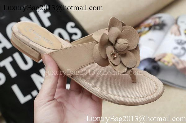 Chanel Thong Sandal Leather CH1684 APricot