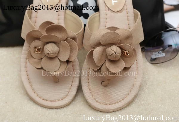 Chanel Thong Sandal Leather CH1684 APricot