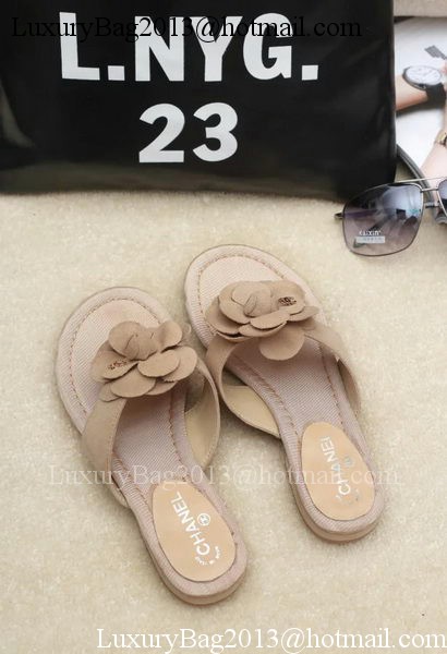 Chanel Thong Sandal Leather CH1684 APricot