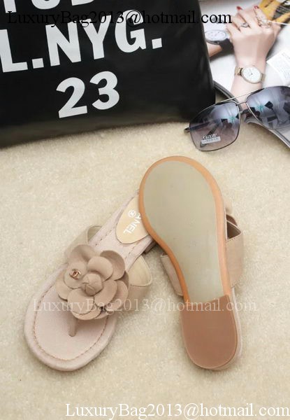 Chanel Thong Sandal Leather CH1684 APricot