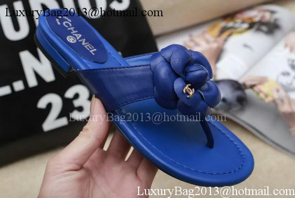 Chanel Thong Sandal Leather CH1684 Blue