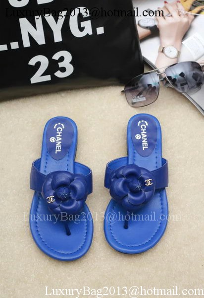 Chanel Thong Sandal Leather CH1684 Blue