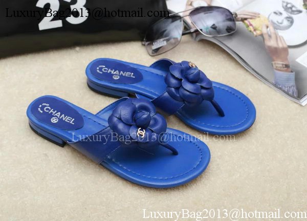 Chanel Thong Sandal Leather CH1684 Blue